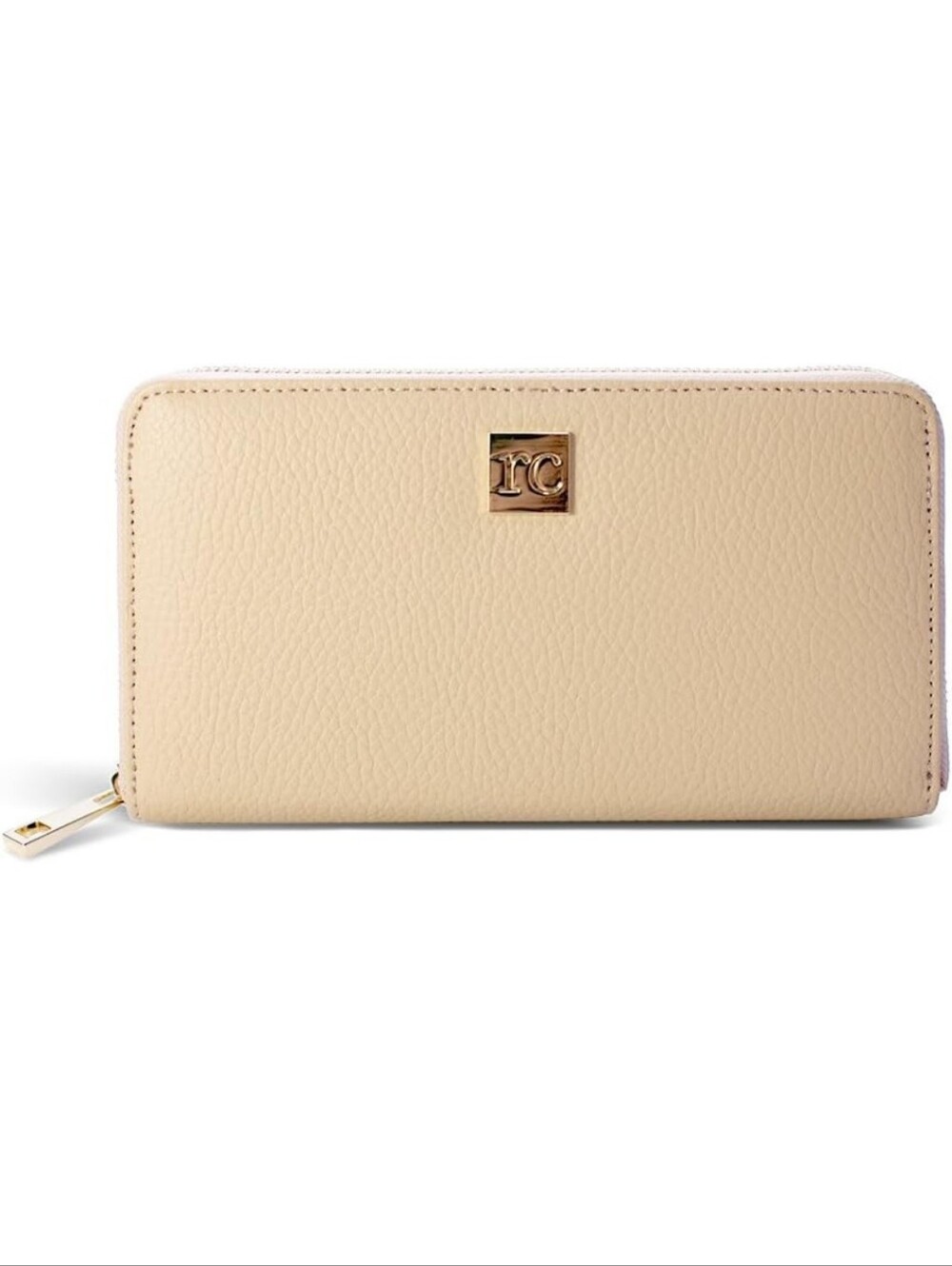 Rachel Cruze Leather Zip-Around Wallet Money Cash Management NIB NWT Beige